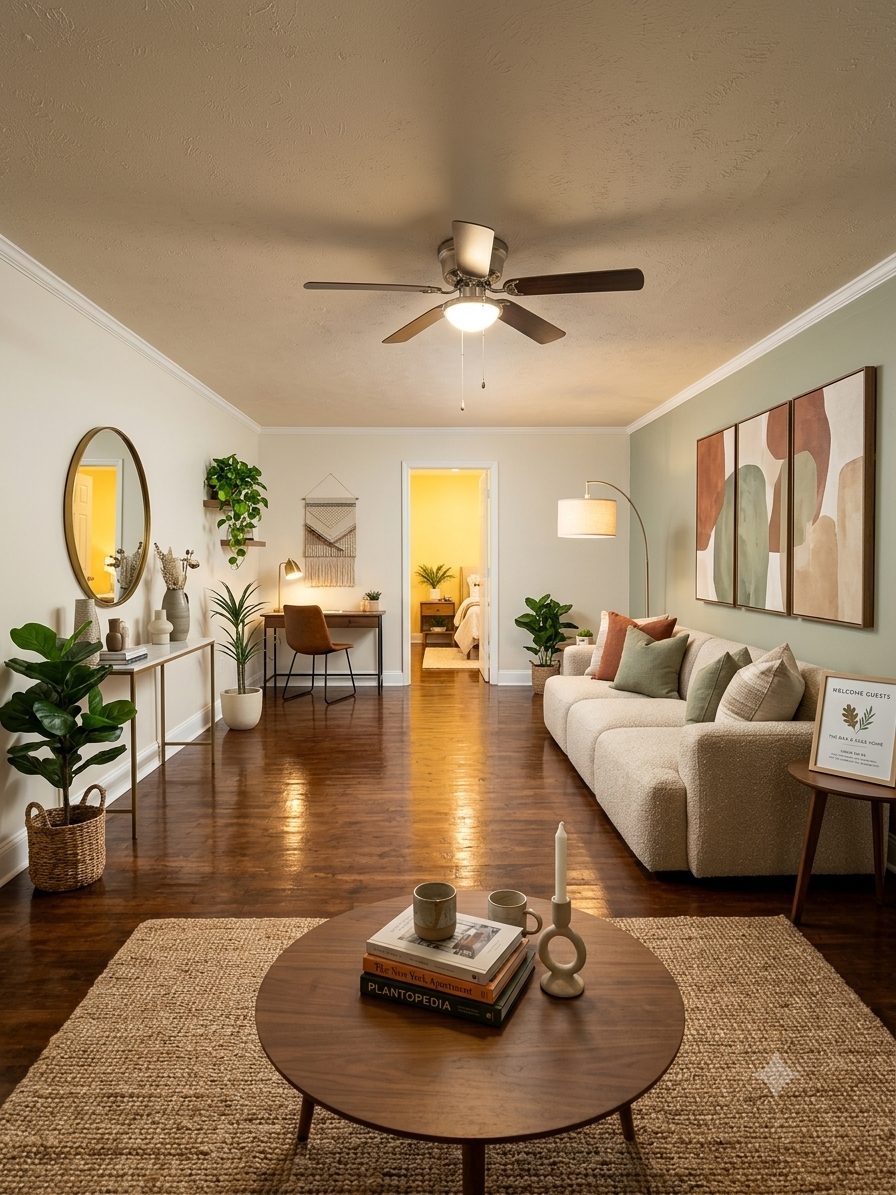 Living room at The 17th Street House